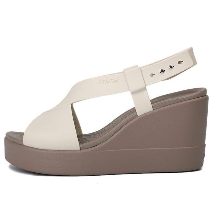 (WMNS) Crocs Brooklyn Lightweight Cement Gray Sandals 'Gray' 206222-16T