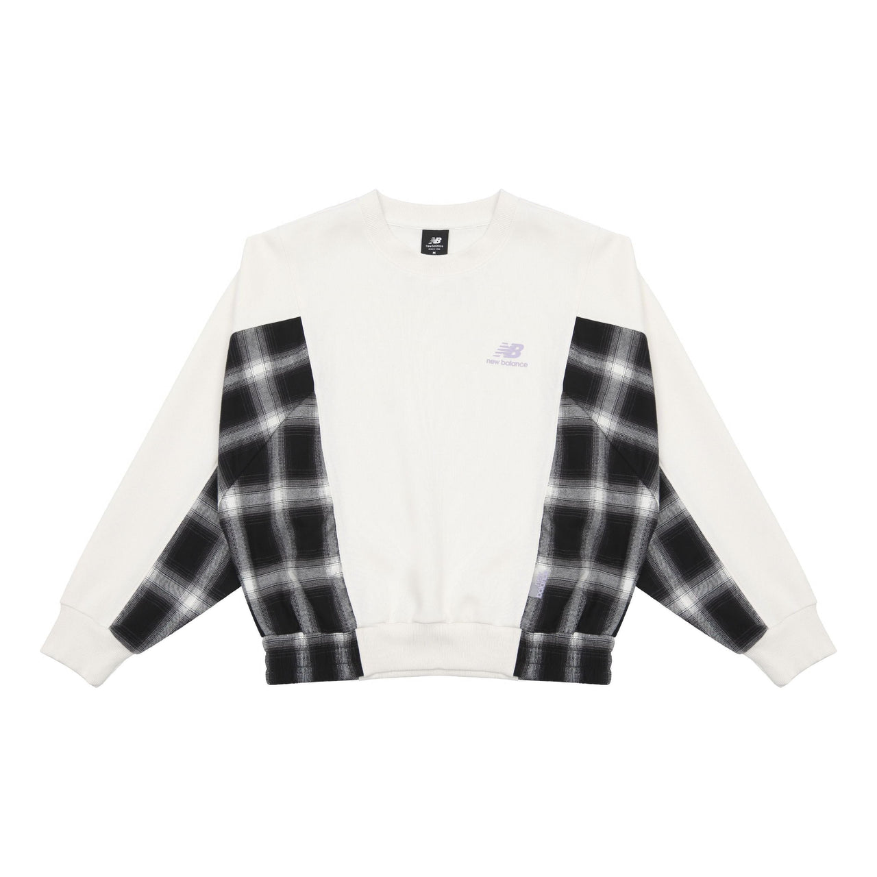(WMNS) New Balance Casual Colorblock Crew Neck Top 'White Black' AWT13336-IV