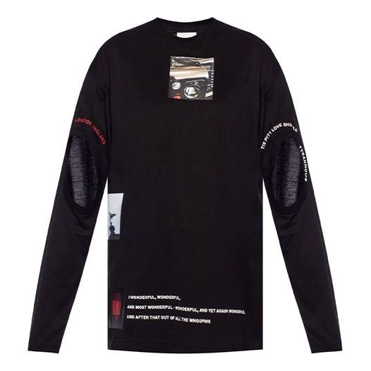 Burberry Detail Montage Prints Skeleton Long Sleeve Black 80162161