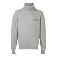 Off-White Unisex SS21 Logo Embroidery Sweater Gray OMHF018F20KNI0010910