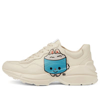 (WMNS) Gucci Kawaii Rhyton Leather Sneakers 'Cream White' 738776-DRW00-9522
