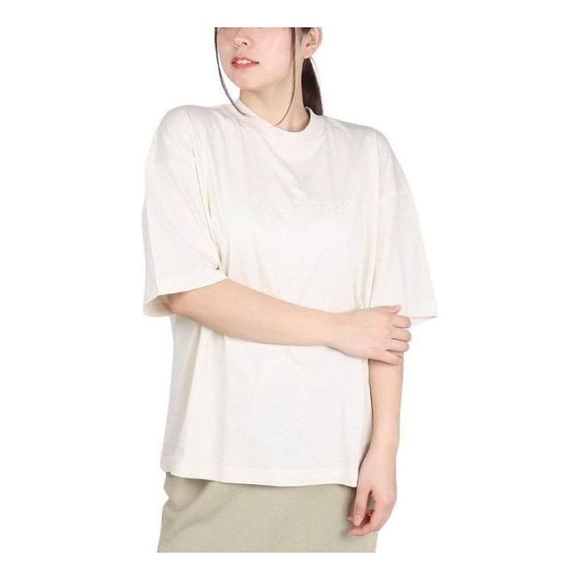 (WMNS) New Balance Hyper Density Jersey Oversized T-Shirt 'Linen' WT41555-LIN