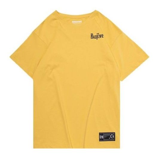 Li-Ning BAD FIVE Basketball Series Pattern Tee 'Yellow' AHSQ307-3