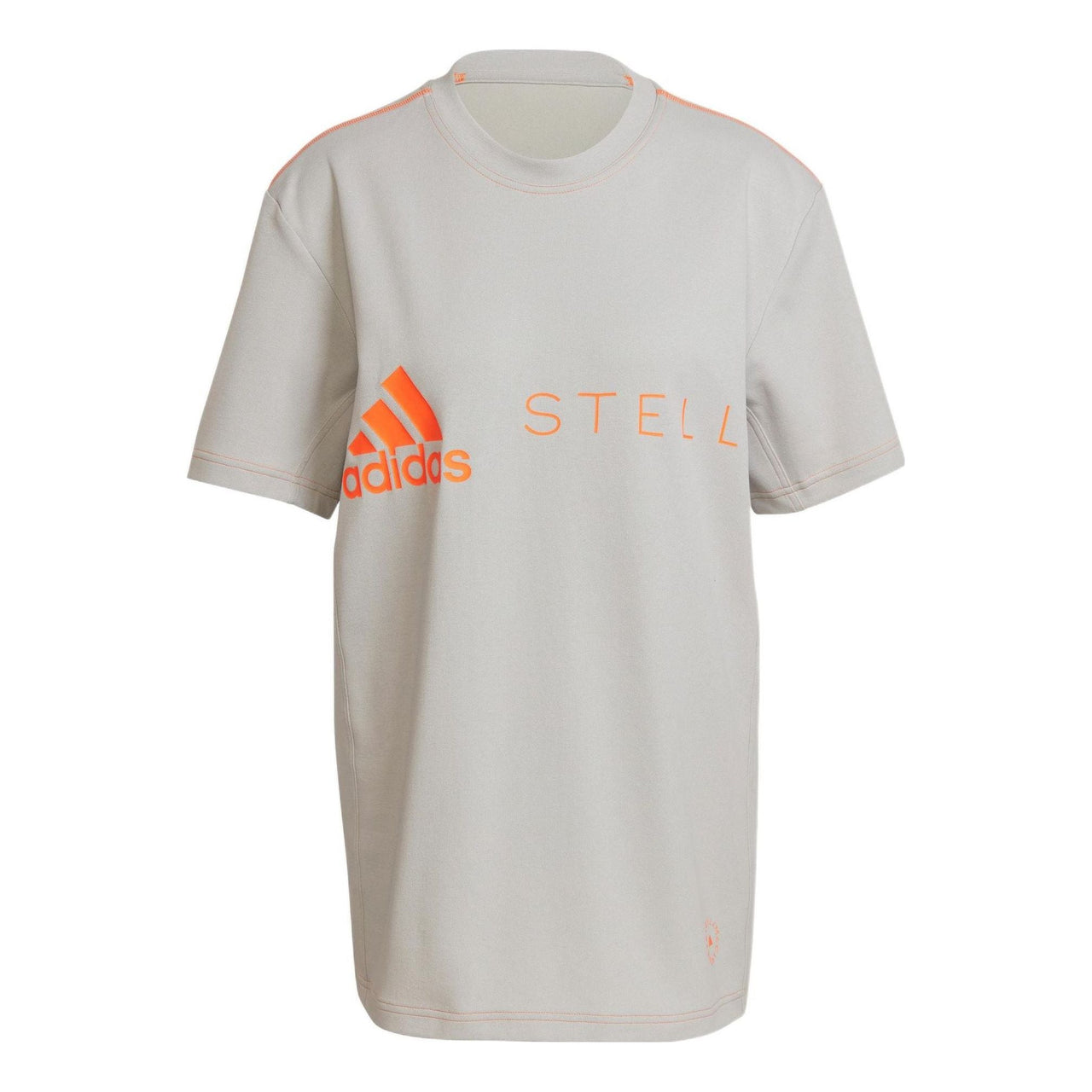 (WMNS) adidas by Stella McCartney Logo T-Shirt 'Grey Orange' HB7404