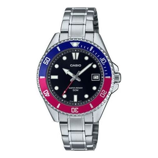 (WMNS) CASIO Analog 'Silver Blue Plum' MDV-10D-1A3V
