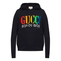 Gucci City Rainbow Logo Hooded Sweatshirt 'Black' 475374-X3N60-1082