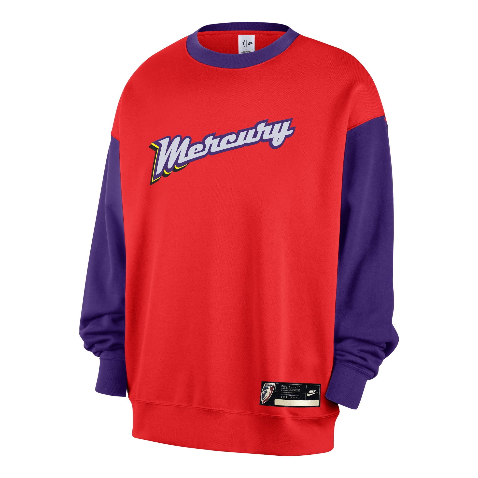 (WMNS) Nike Phoenix Mercury Court Origins WNBA Fleece Sweatshirt 'Chile Red Field Purple White' IM6719-673