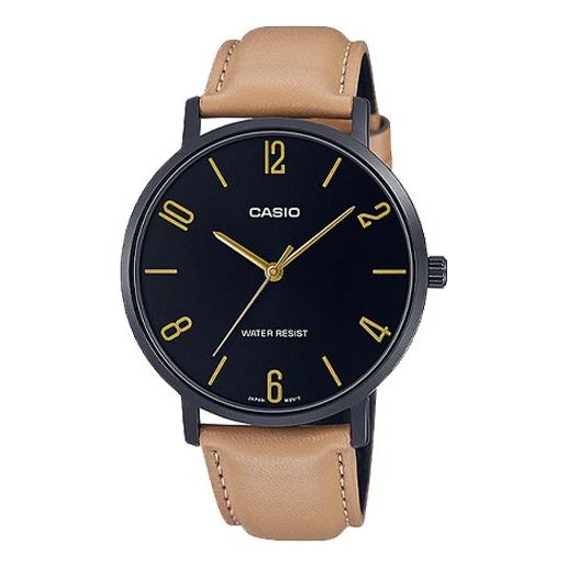 Men's CASIO Dress Series Classic Minimalistic Exquisite Fashion Watch 40mm Waterproof Strap Mens Black Analog MTP-VT01BL-1B