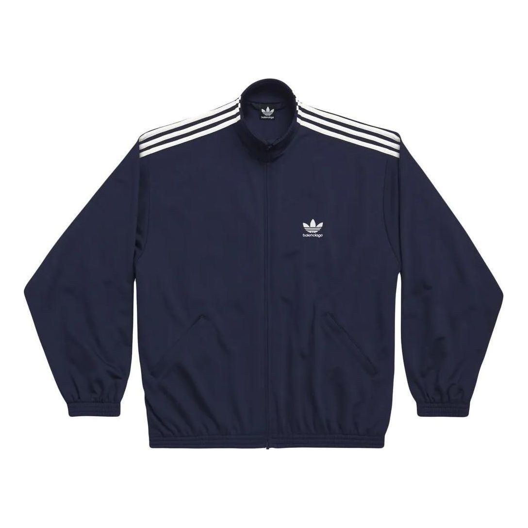 adidas originals x BalenciagaCotton Terry Jersey Tracksuit Jacket 'Navy Blue' 712280TMV158065
