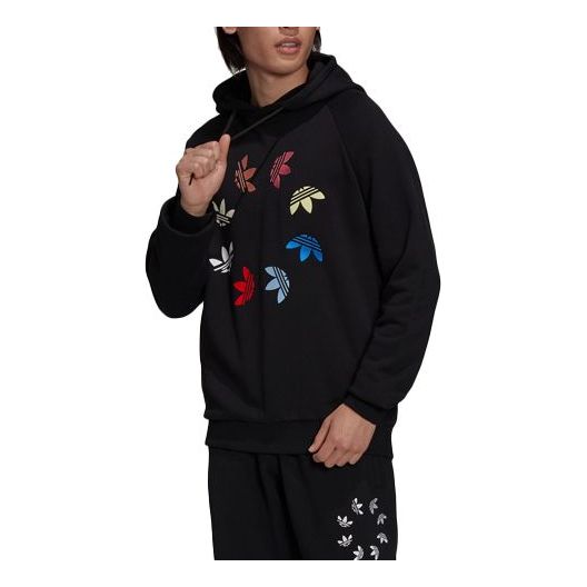 adidas Originals Adicolor Shattered Trefoil Hoodie 'Black Multi-Color' H37732