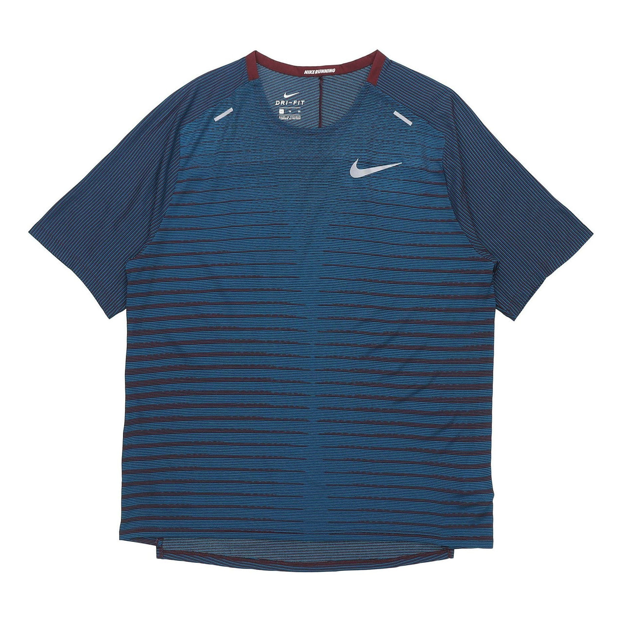 Nike TechKnit Future Fast Running Round Neck Short Sleeve 'Brownred Dark Green Black' CU6057-681