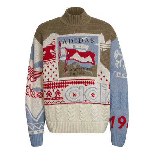 adidas originals Unisex Xmas Jumper Half Turtleneck Sweater Multicolor HK7440