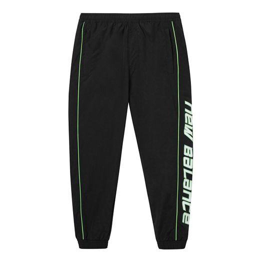 New Balance Trendy Apparel Pants 'Black Green' AMP03322-BK