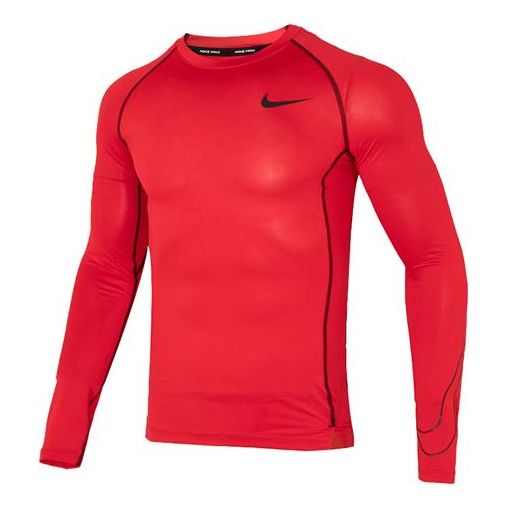 Nike Pro Dri-FIT Tight-Fit Long-Sleeve T-Shirt 'Red' DD1991-657