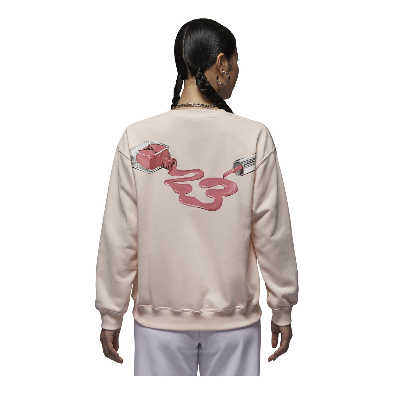 (WMNS) Air Jordan Brooklyn Fleece Crew Neck Sweatshirt Asia Sizing 'Guava Ice' HV9371-838