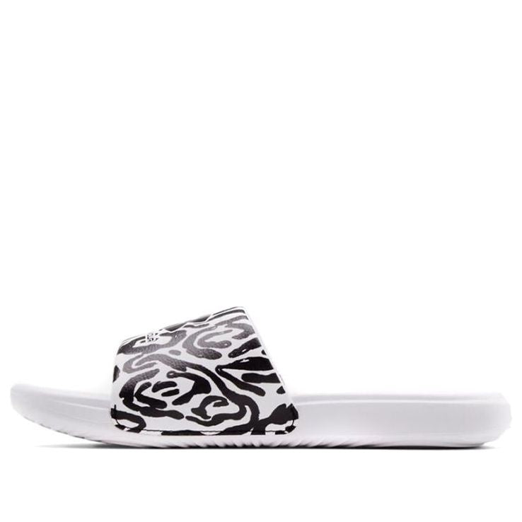 (WMNS) Under Armour Ansa Graphic Slides 'Zebra' 3024436-101