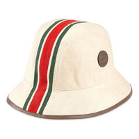 Gucci Canvas Fedora Hat With Web Stripe 'Light Beige' 661943-4HAG3-2865