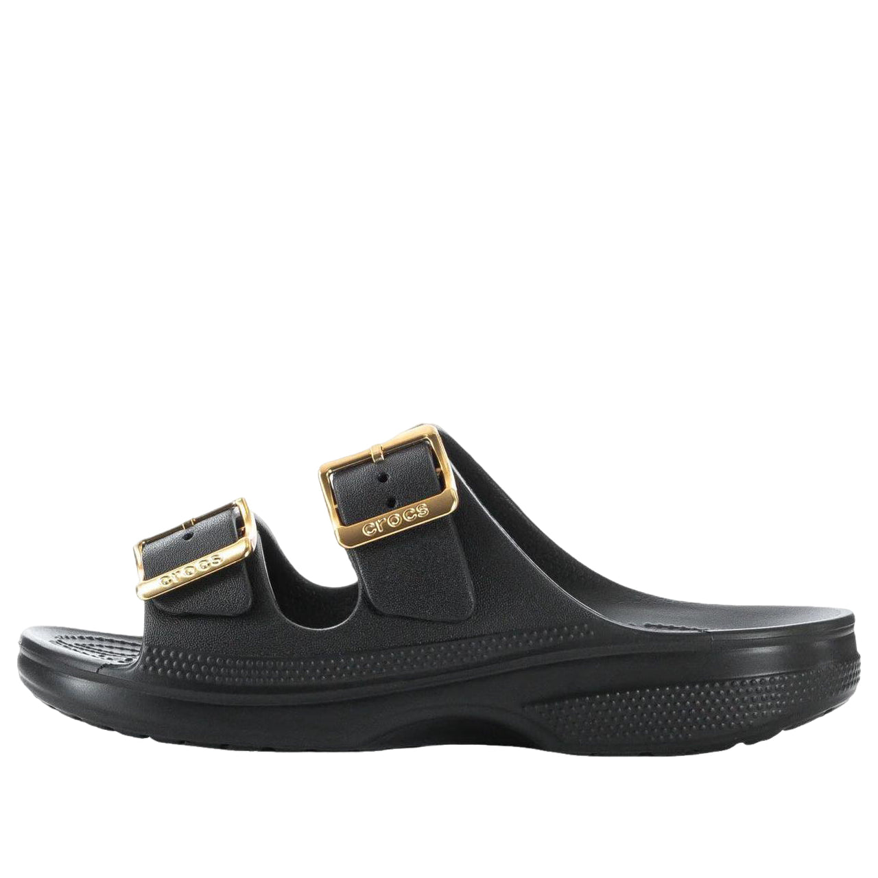 (WMNS) Crocs Metallic Buckle Saturday Sandal 'Black' 213316-001