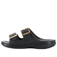 (WMNS) Crocs Metallic Buckle Saturday Sandal 'Black' 213316-001