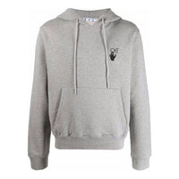Men's Off-White FW21 Arrow Printing Logo Drawstring Loose Fit Gray OMBB034F21FLE0020810