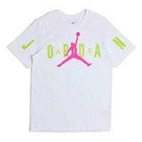 Air Jordan Mj DNA Stretched Logo Printing Short Sleeve White CZ1880-101