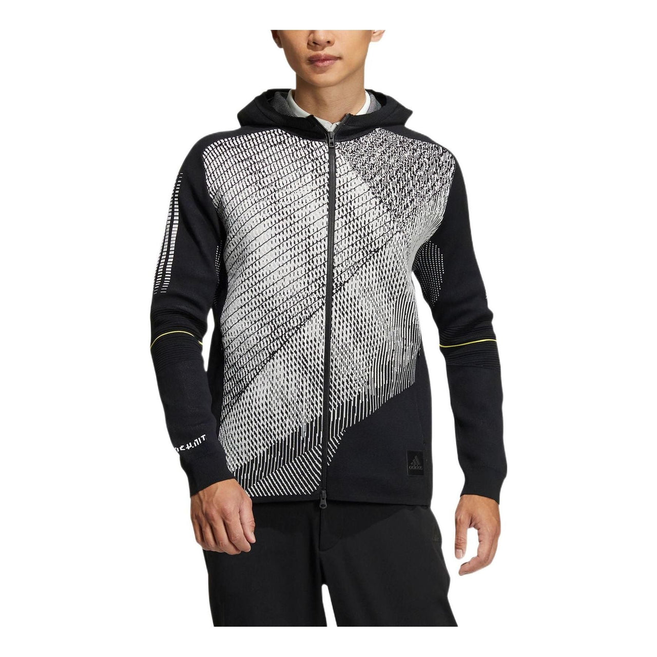 adidas Statement Primeknit Hooded Jacket 'Black' HG4129