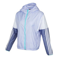 (WMNS) adidas Fi W Wb Color Contrasting Colors Woven Sports Hooded Jacket Light Purple H09723