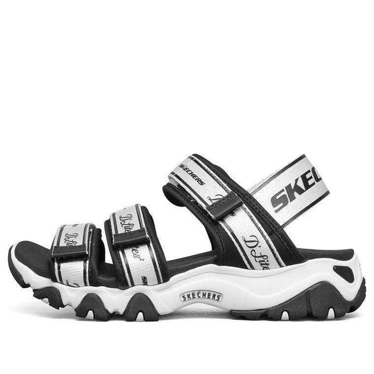 (WMNS) Skechers D'Lites 2.0 Sandals 'Black White' 66666288-BKW