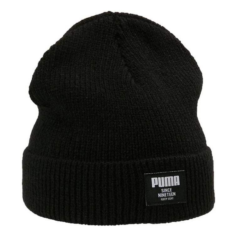 PUMA Ribbed Classic Cuff Beanie Hats 'Black' 021709-01