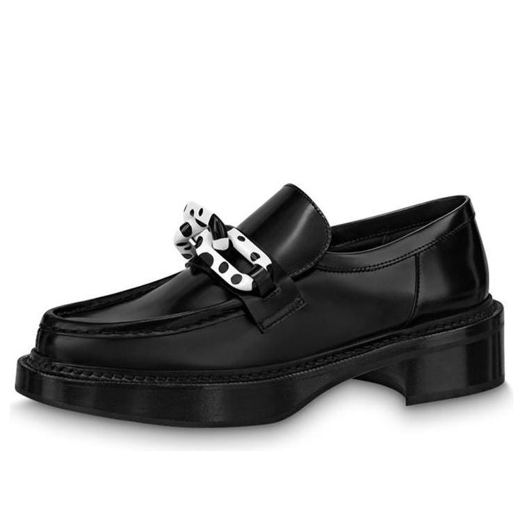 (WMNS) LOUIS VUITTON x YK Academy Loafers 'Black with White' 1AB9JW
