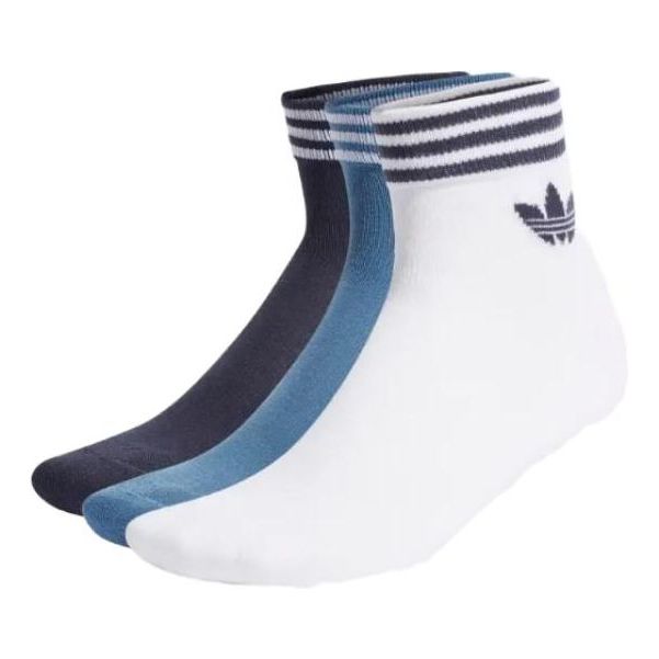 adidas Originals Athletic Socks Multicolour 3 Pairs 'White Teal Black' HL1704