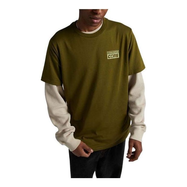 Converse Cons Graphic T-Shirt Asia Sizing 'Cargo Khaki' 10021134-A17