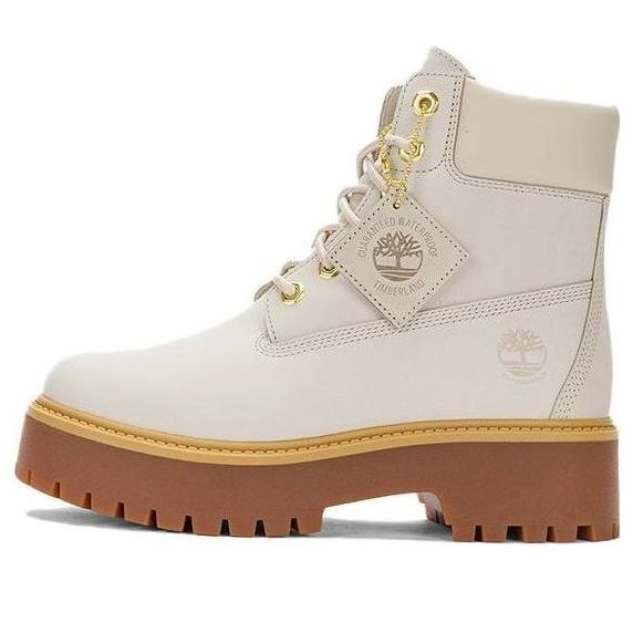 (WMNS) Timberland Stone Street 6 Inch Platform Waterproof Boot 'Light Taupe' A6AWZW
