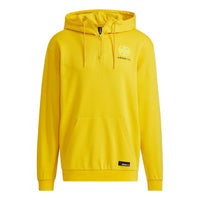 Men's adidas neo Ss Jan Hdy 2 Logo Printing Half Zipper Sports Pullover Yellow H52969