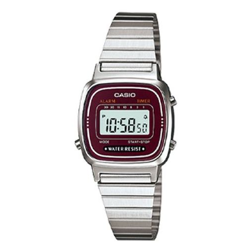 CASIO Waterproof Mens Wine Red Digital LA670WA-4