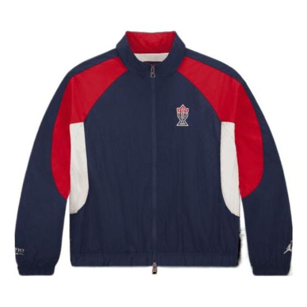 Air Jordan x Trophy Room Woven Jacket 'Blue Red' DR2955-410