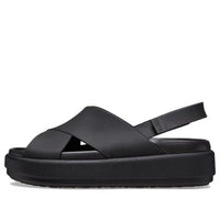 (WMNS) Crocs Brooklyn Luxe Cross Strap 'Black' 209407-060