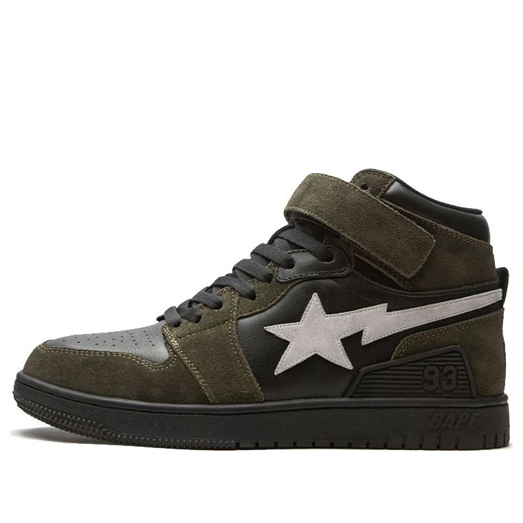 A Bathing Bape Sk8 Court Sta Hi 'Olive Black' 1G70-191-037