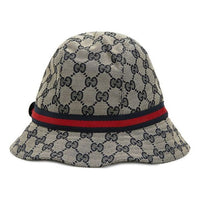 (PS) Gucci GG Canvas Fedora With Web 'Beige Blue' 411790-4HD09-2168