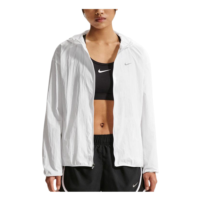 (WMNS) Nike Tempo UV Protection Lightweight Jacket 'White' IH7974-100