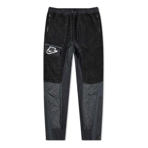 Nike Sports Pack Fleece Drawstring Casual Long Pants Black BV4607-010