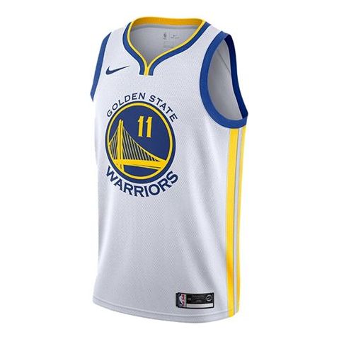 Nike NBA Connected Jersey golden state warriors klay thompson 'White Yellow Blue' 864417-102