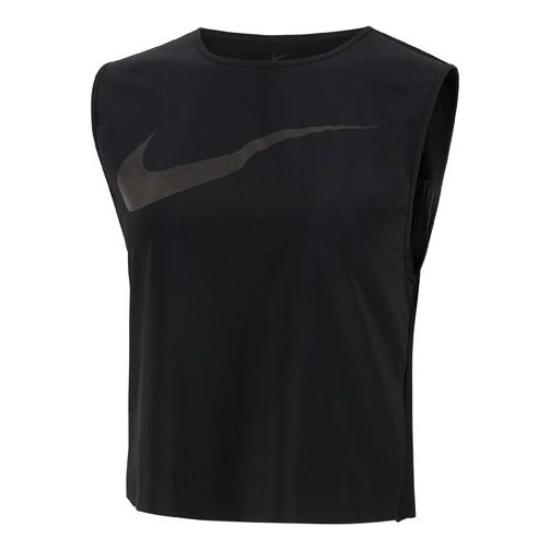 (WMNS) Nike AS W NK Run DVN TANK PLEATED Black CZ2836-010