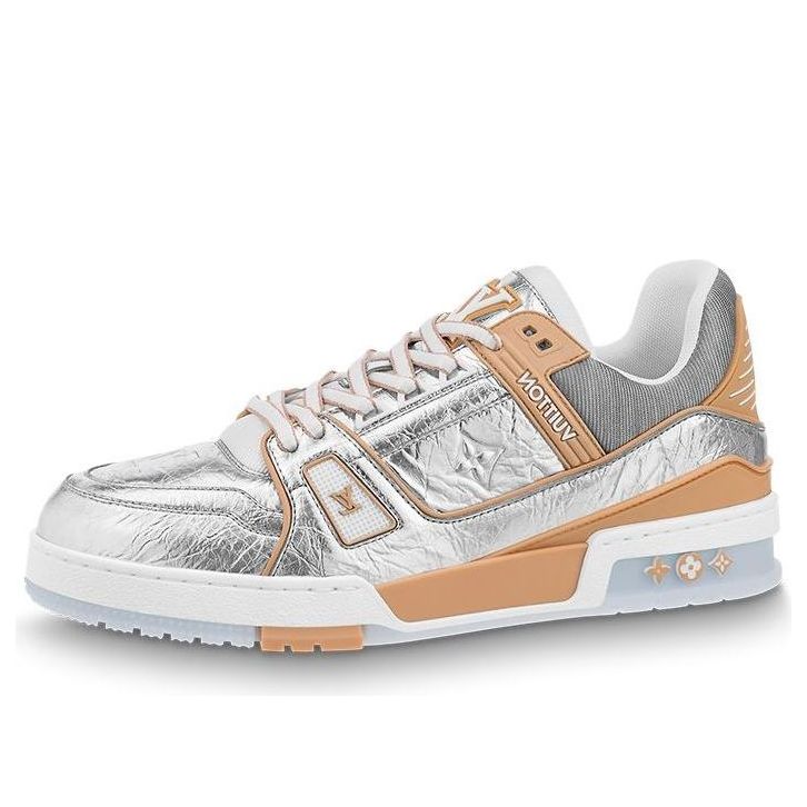 LOUIS VUITTON LV Trainers 'Silver with Orange' 1A996D
