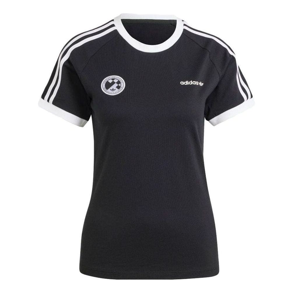 (WMNS) adidas Football Short Sleeve Tee 'Black' IR9784