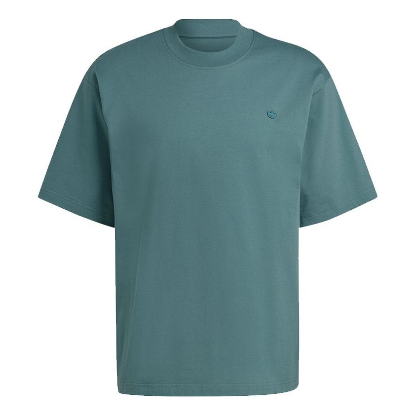 adidas originals C Tee Solid Color Small Label Loose Sports Short Sleeve Green HC8588