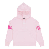 (WMNS) PUMA Contrasting Colors Alphabet Logo Pattern Loose Hoodie Pink 670957-16