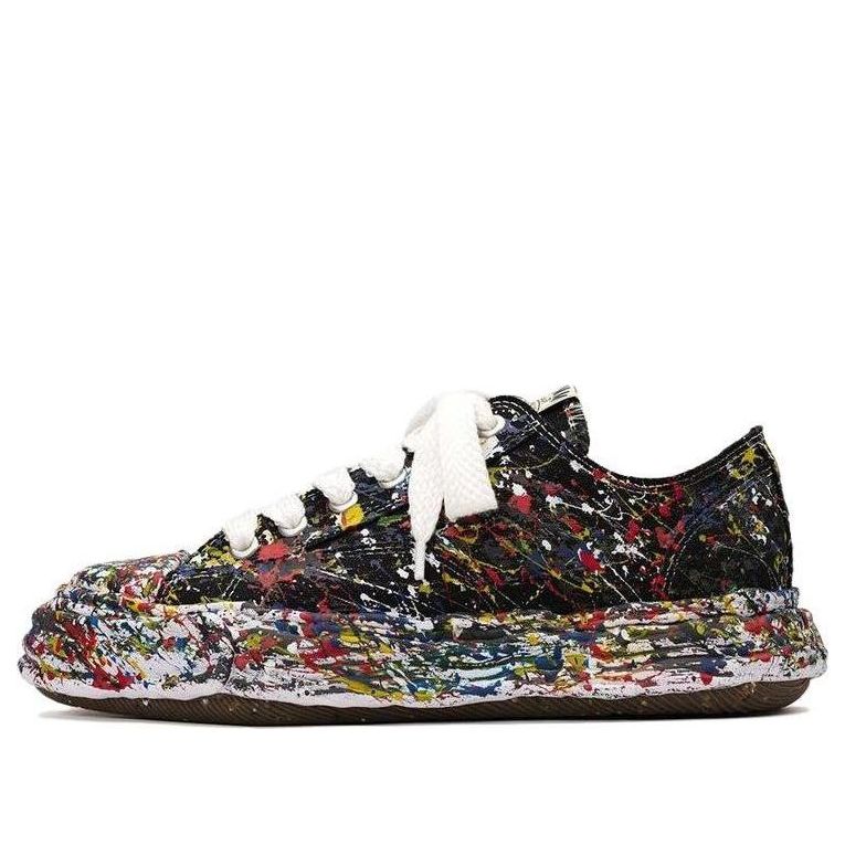Maison MIHARA YASUHIRO Peterson23 OG Sole Canvas Low 'Sputtering Paint Black White' A14FW725-BLACK