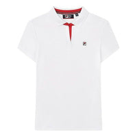 (WMNS) FILA Logo Printing Cotton Sports Short Sleeve Polo Shirt White F51W011104F-WT