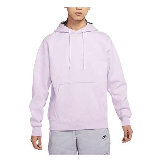Men's Nike Logo Embroidered Solid Color Fleece Lined Casual Purple DA0316-530